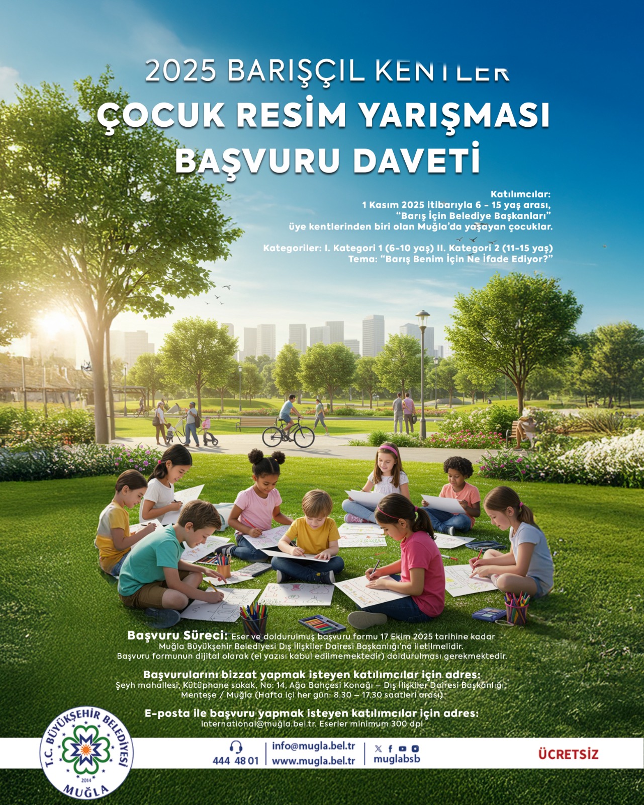 Muğlalı Çocuklar Dünyaya Barışı Resmedecek