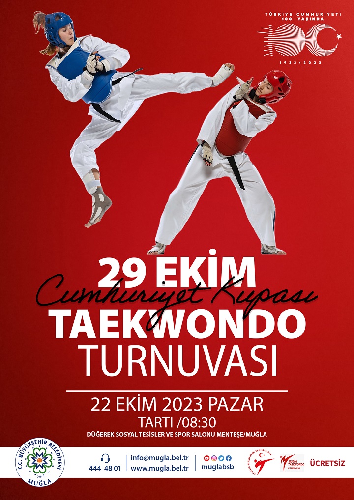 29 Ekim Cumhuriyet Kupası Taekwondo Turnuvası Etkinliğine Davetlisiniz