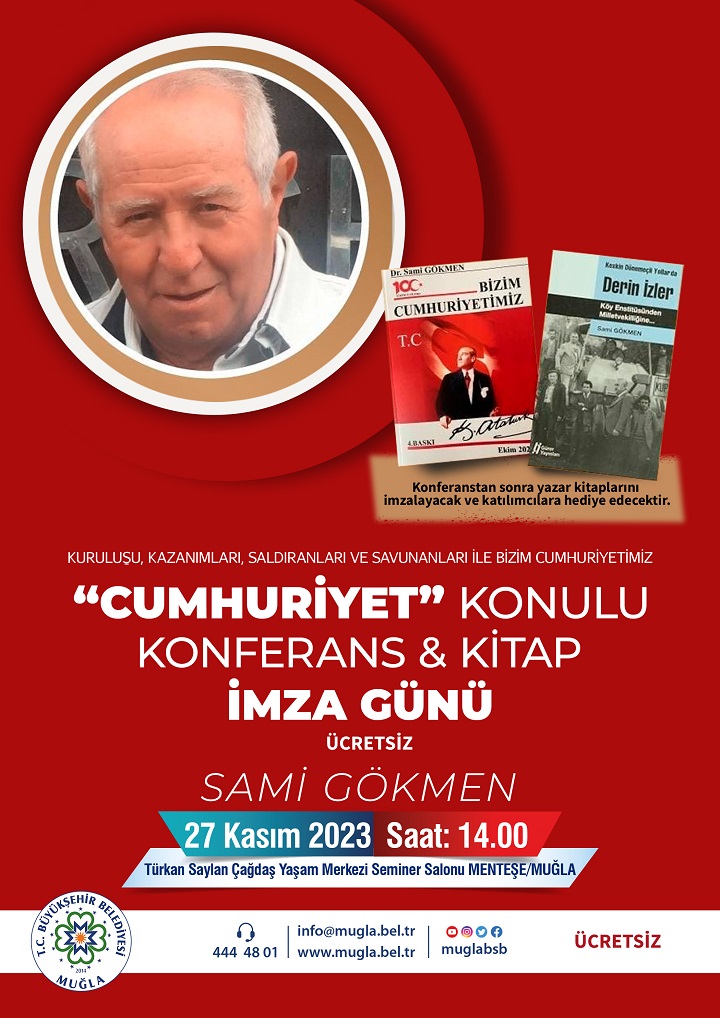 Sami Gökmen "Cumhuriyet" Konulu Konferans & Kitap İmza Günü Etkinliğine Davetlisiniz