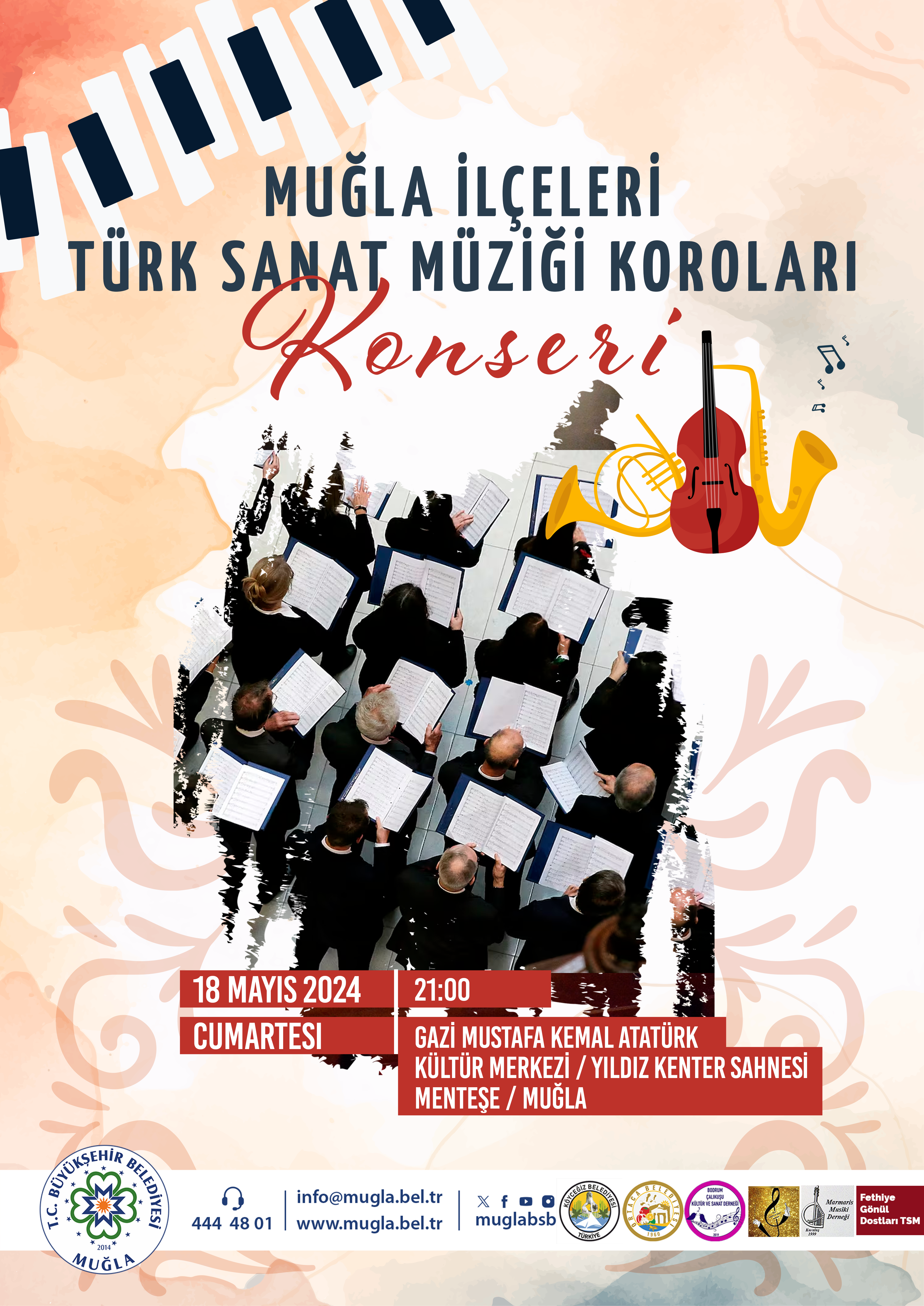 Mula İlçeleri Türk Sanat Müzii Koroları Konseri  Etkinliğine Davetlisiniz