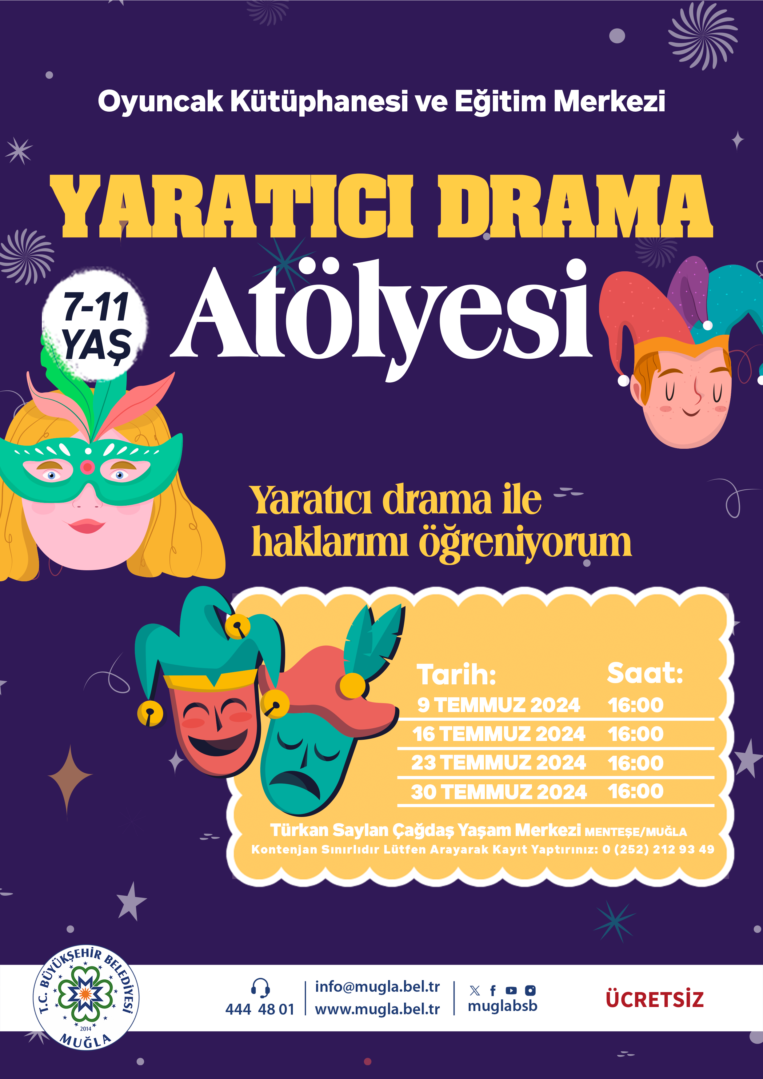 Yaratıcı Drama Atölyesi Etkinliğine Davetlisiniz