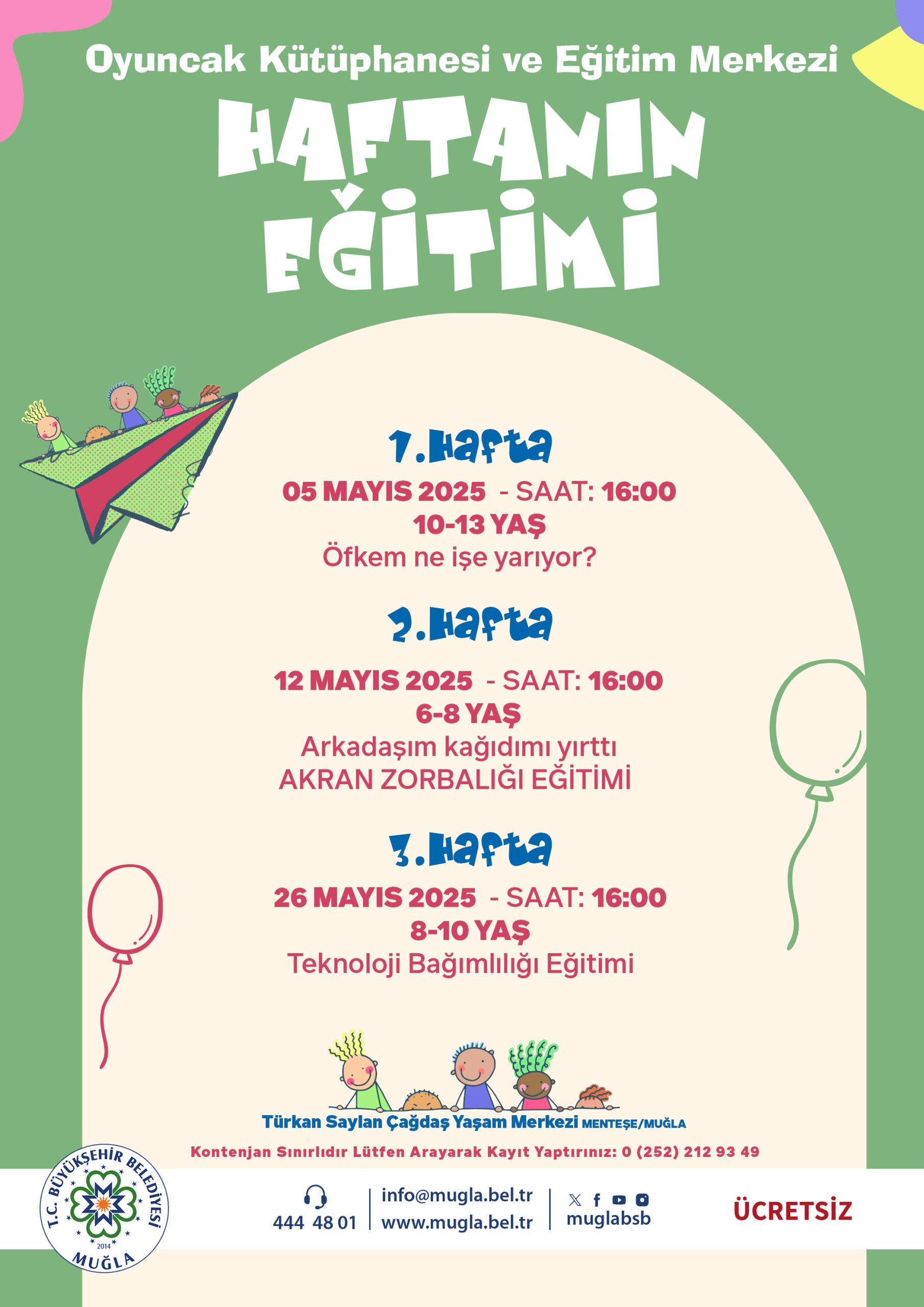 Oyuncak Kütüphanesi'nde Haftanın Eitimleri Etkinliğine Davetlisiniz