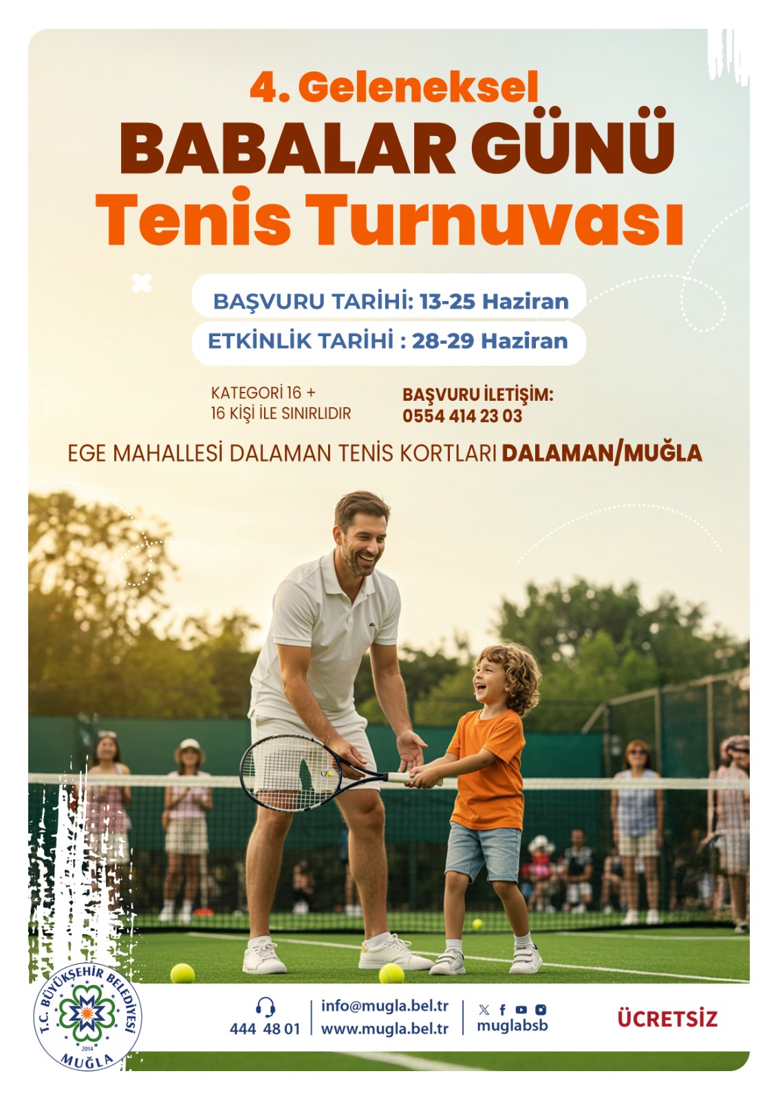 4. Geleneksel Babalar Günü Tenis Turnuvası Etkinliğine Davetlisiniz