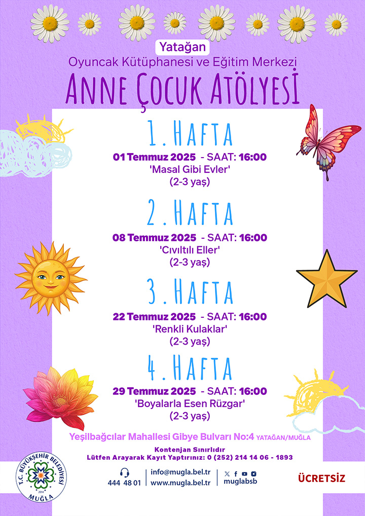 Anne-Çocuk Kütüphanesi Yataan 2-3 Yaş Yataan Etkinliğine Davetlisiniz
