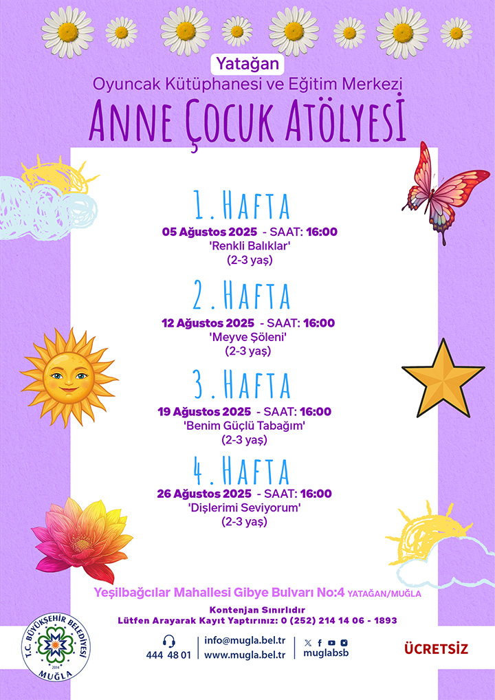 Anne Çocuk Atölyesi Yataan 2-3 Yaş Etkinliğine Davetlisiniz