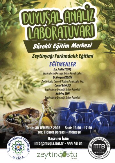 Duyusal Analiz Laboratuvarı Zeytinyaı Farkındalık Eitimi  Etkinliğine Davetlisiniz