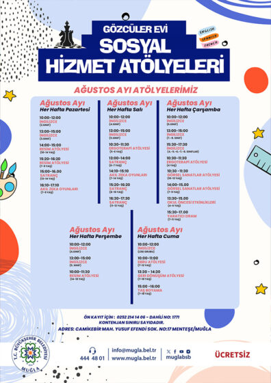 Gözcüler Evi Sosyal Hizmet Atölyeleri Etkinliğine Davetlisiniz