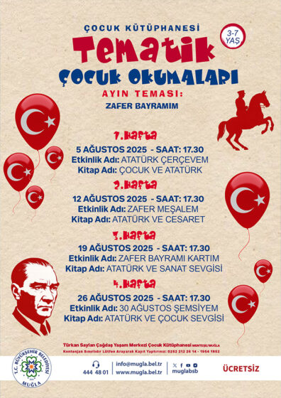 Tematik Çocuk Okumaları 3-7 Yaş Etkinliğine Davetlisiniz
