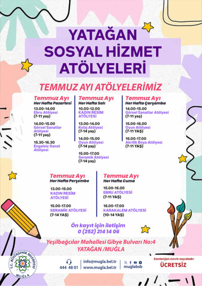 Yataan Sosyal Hizmet Atölyeleri Etkinliğine Davetlisiniz