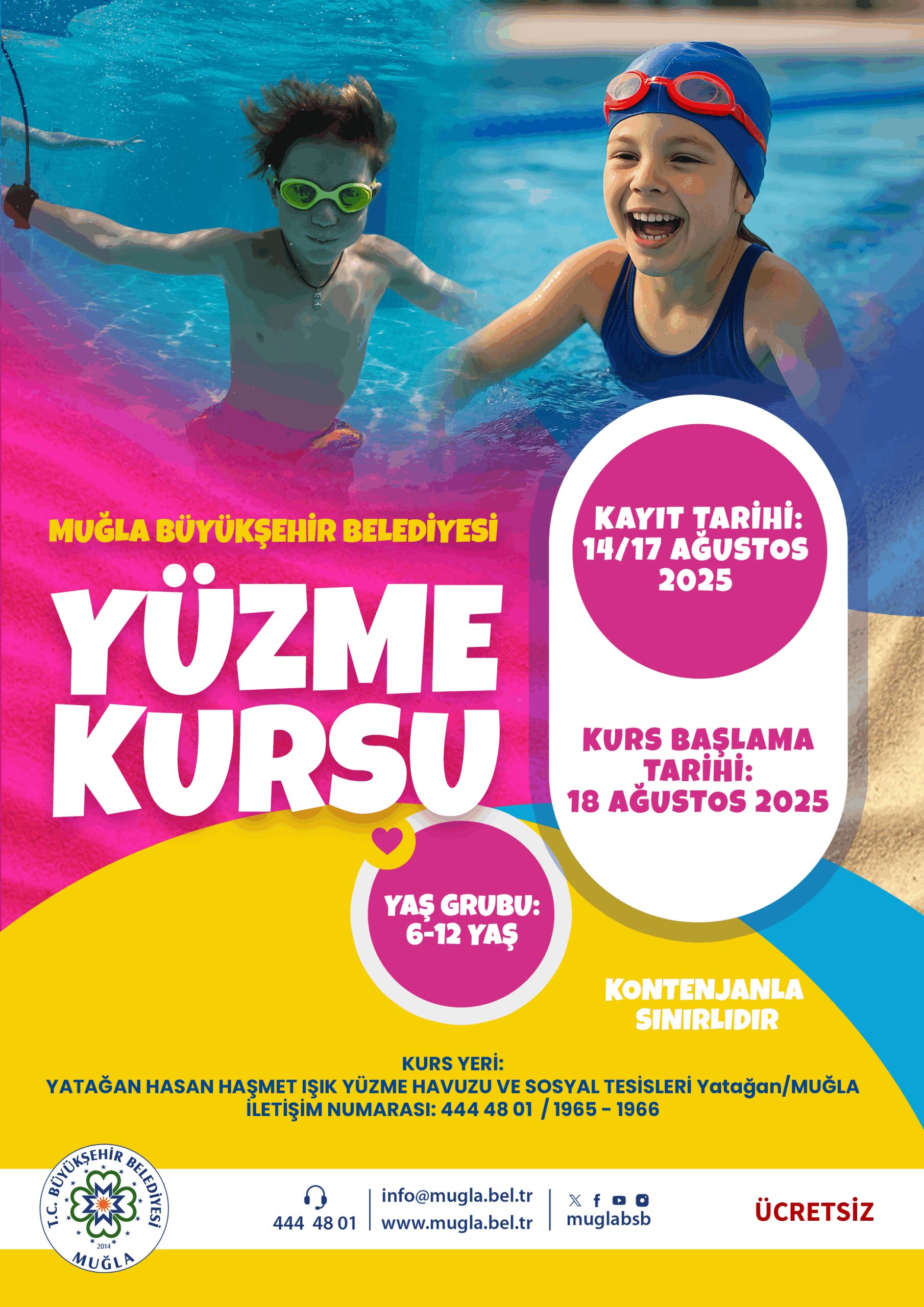 Yüzme Kursu Etkinliğine Davetlisiniz