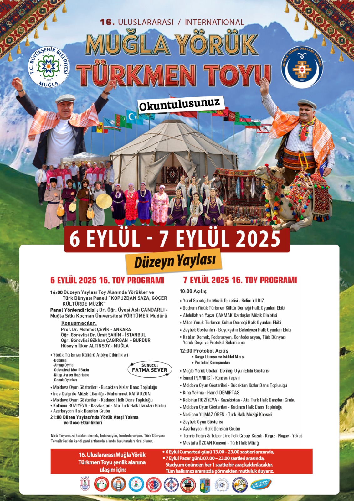 16. Uluslararası Mula Yörük Türkmen Toyu Etkinliğine Davetlisiniz