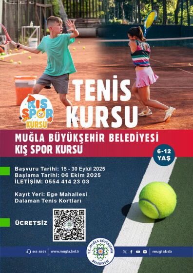 Dalaman Kış Spor Kursları Tenis Etkinliğine Davetlisiniz