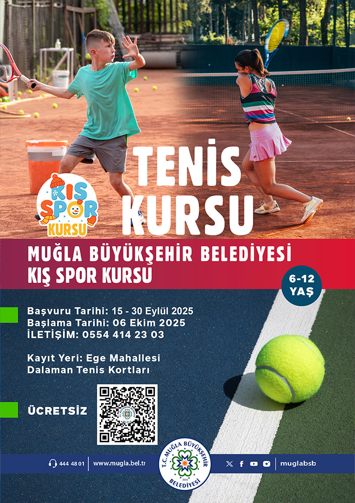 Dalaman Kış Spor Kursları Tenis Etkinliğine Davetlisiniz