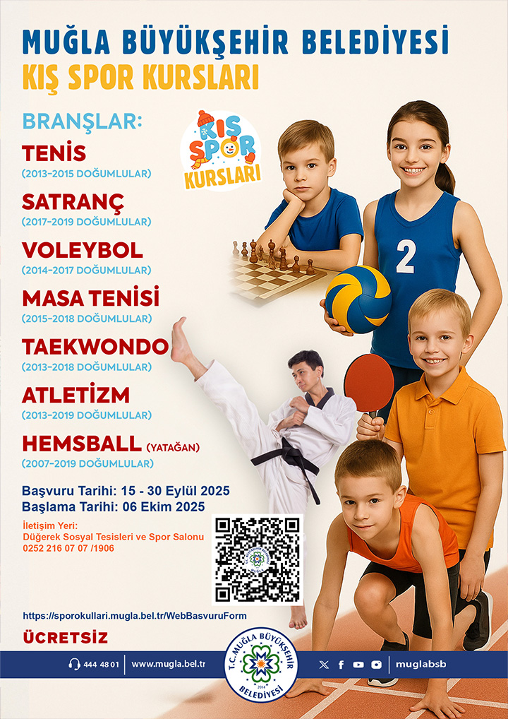 Menteşe Kış Spor Kursları Etkinliğine Davetlisiniz