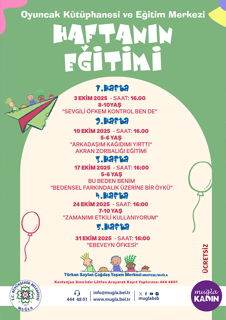 Oyuncak Kütüphanesi Haftanın Eitimi 8-10 Yaş Etkinliğine Davetlisiniz