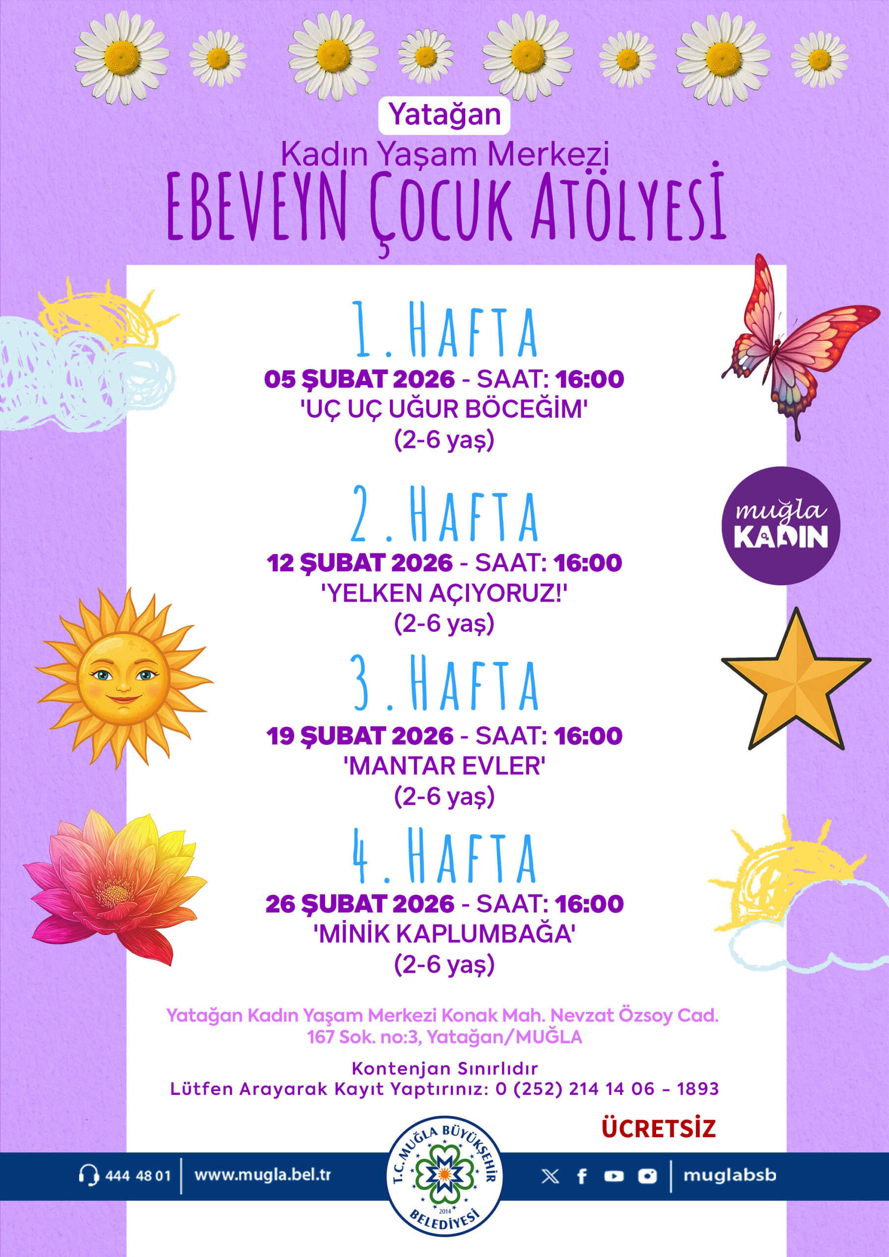 Ebeveyn-Çocuk Atölyesi 2-6 Yaş Etkinliğine Davetlisiniz