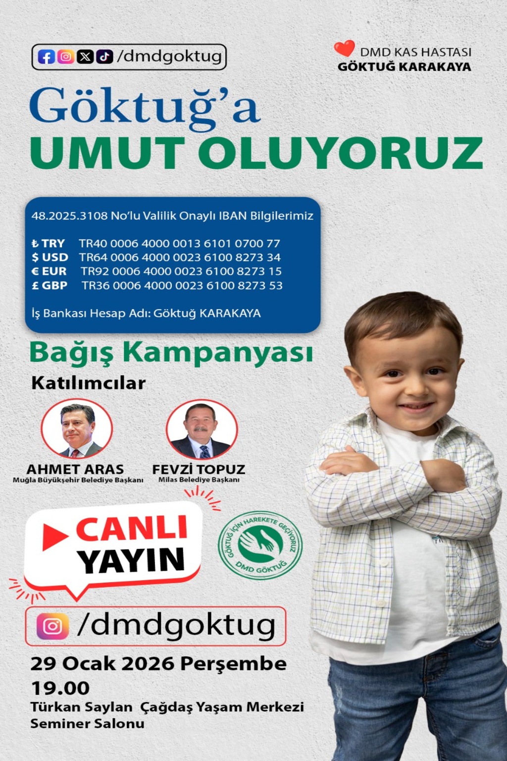 Göktu'a Umut Oluyoruz Etkinliğine Davetlisiniz