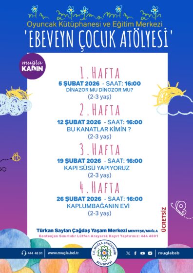 Oyuncak Kütüphanesi Ebeveyn-Çocuk Atölyesi 2-3 Yaş Etkinliğine Davetlisiniz