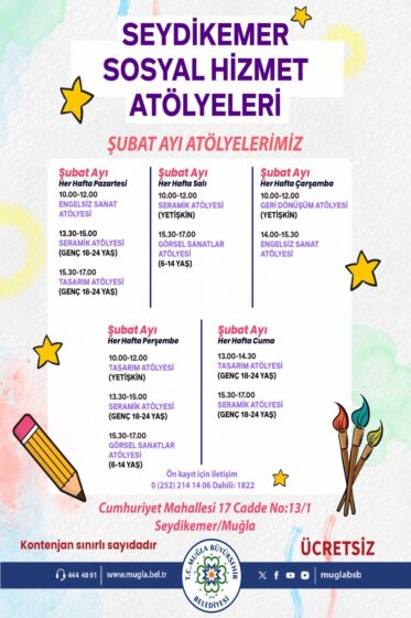 Seydikemer Sosyal Hizmet Atölyesi Şubat Ayı Etkinliğine Davetlisiniz