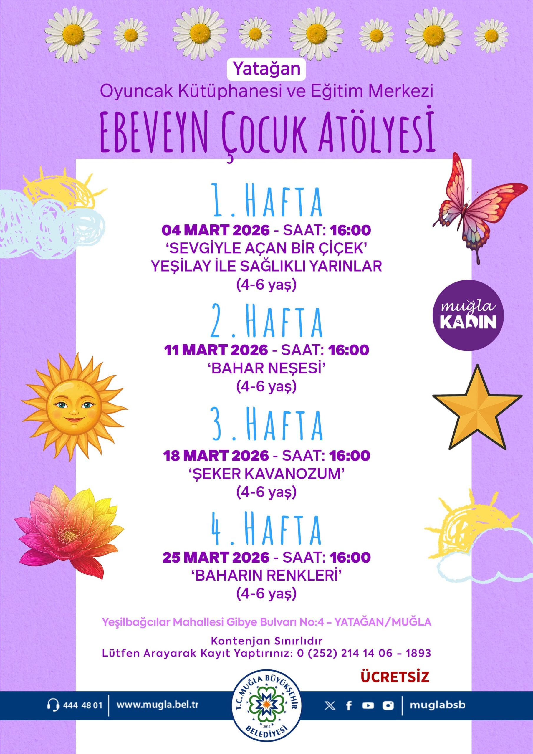 Yataan Oyuncak Kütüphanesi ve Eitim Merkezi Ebeveyn Çocuk Atölyesi Etkinliğine Davetlisiniz