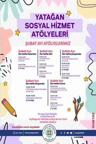 Yataan Sosyal Hizmet Atölyeleri Şubat Ayı Etkinliğine Davetlisiniz