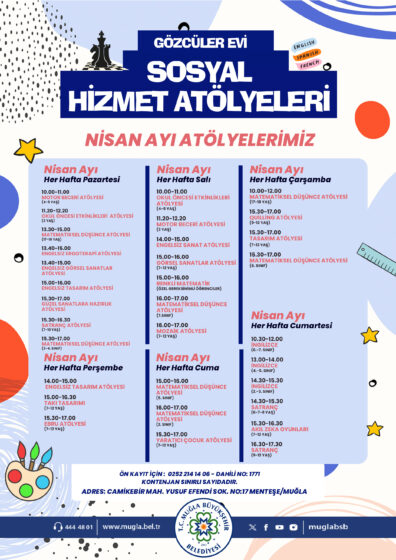 Gözcülerevi Sosyal Hizmet Atölyeleri Nisan Ayı Etkinliğine Davetlisiniz