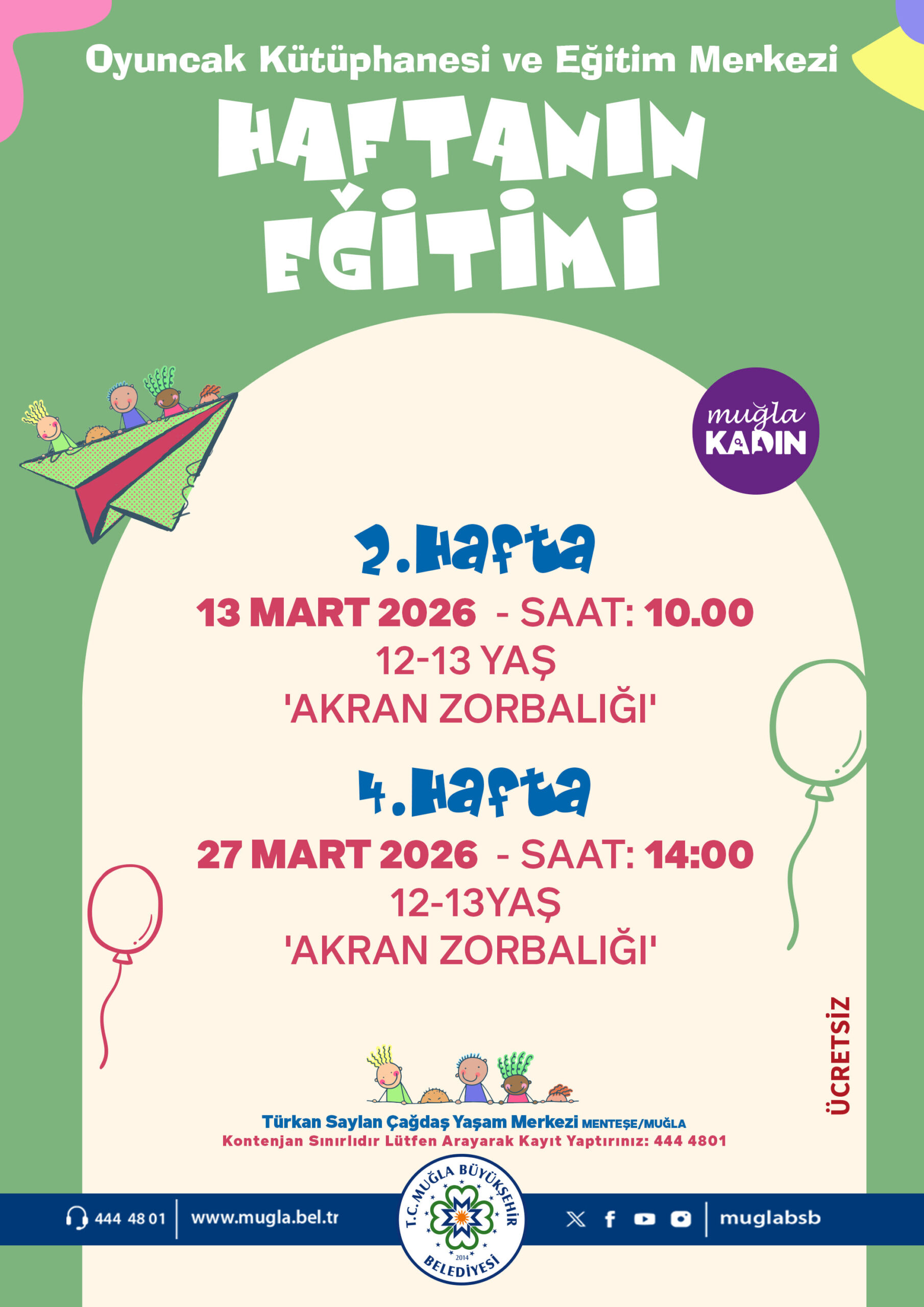 Haftanın Eitimi 12-13 Yaş Etkinliğine Davetlisiniz