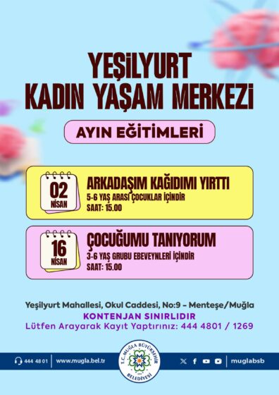 Yeşilyurt Kadın Yaşam Merkezi Ayın Eitimleri  Etkinliğine Davetlisiniz